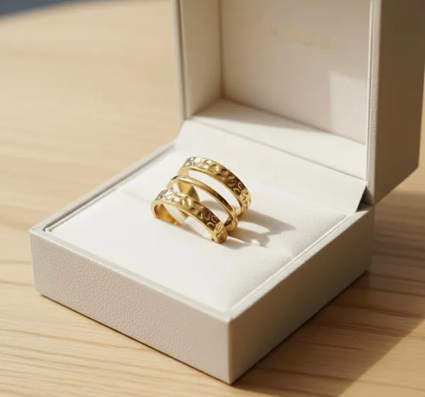 Gold_Gilded_Hammer_Adjustable_Cuff_Ring_For_Women